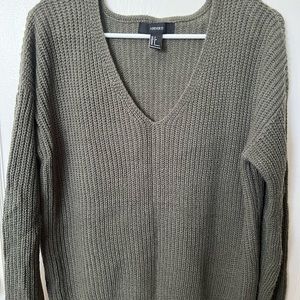 Olive Green Knit Sweater from Forever 21 size S